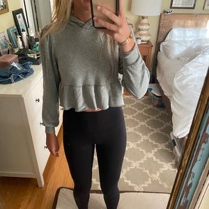 Grey Urban Outfitters cropped hoodie